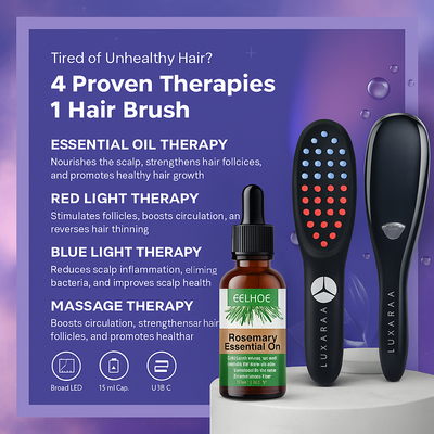 BluumBrush™ 4-in-1 Brush + Limited Free Hair Growth Oil.