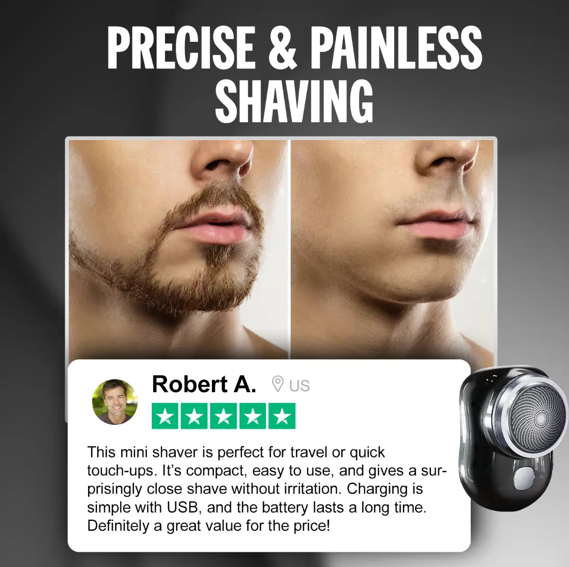 AeroSilk™ Shaver — “Silk-smooth skin, anytime, anywhere