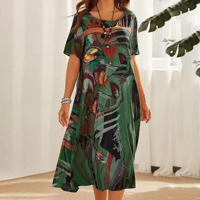 Elegant Tropical Breeze Dress